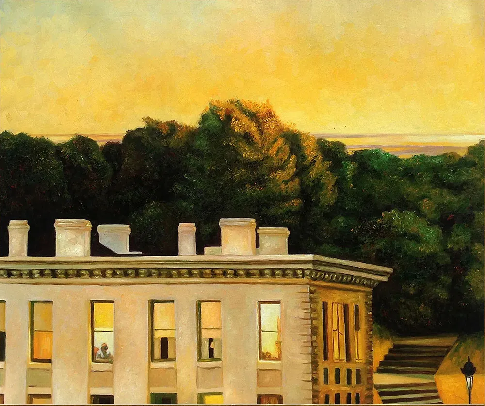 House at Dusk, a painting by Edward Hopper