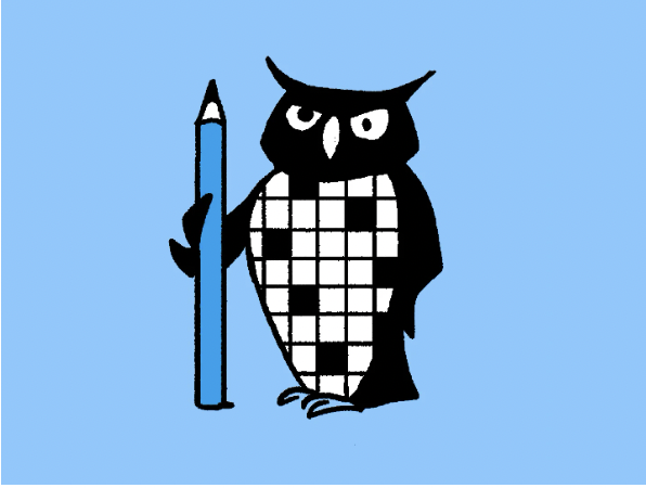 owl holding pencil